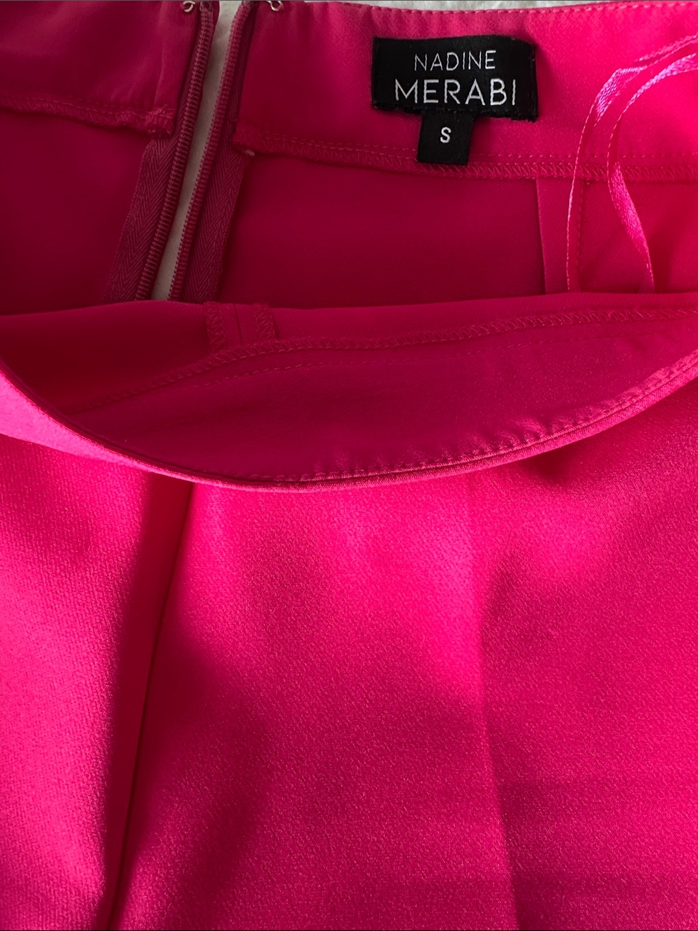 NADINE MERABI Hot Pink Wide-Leg High-Waist Pants - Picture 2 of 5